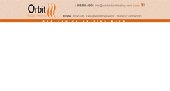 Desktop Screenshot of orbitradiantheating.com